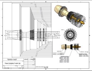 PGE F404 Turbine Shaft